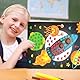Kreatives Kinder Bastelset - 16 Stück Klebepunkt Aufkleber, Buntes Pappe zum Basteln, Mosaik Bilder DIY Kunsthandwerk Sticker