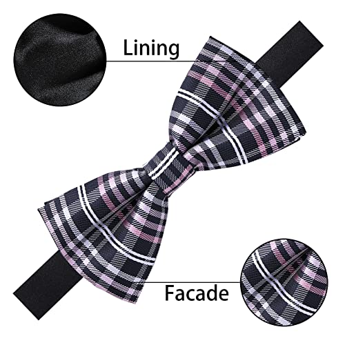 Image of AUSKY 8 PACKS Elegant Adjustable Pre-tied Bow Ties for Men Boys (1&4&5&6&8 Pack for option)