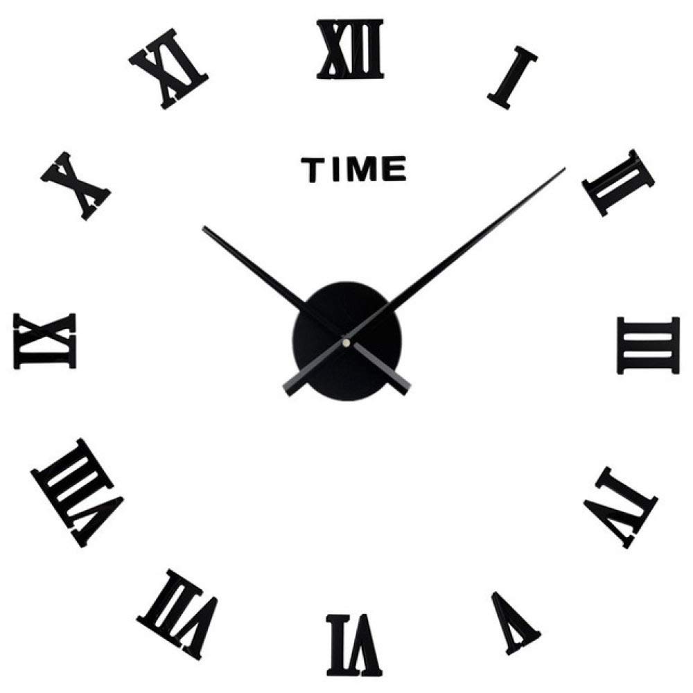 Horloge murale 3D bricolage géante avec mécanisme quartz silencieux