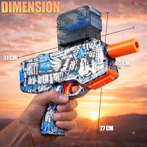 Image of VikriDA MP9 Gel Blaster Gun - Automatic Small Balls Shooter with for Adults - Multicolor