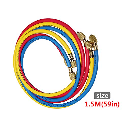 image for Shikha 5FT AC Diagnostic Manifold Freon Gauge Set for R410A R404A R22 