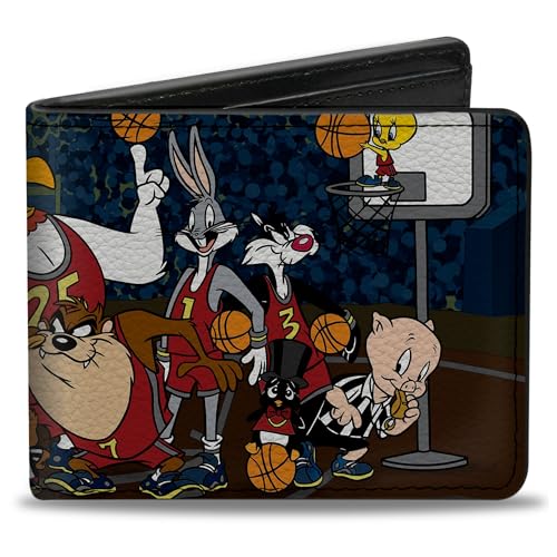 Buckle-Down Men's Buckle-down Pu Bifold - Looney Tunes , Multicolor, 4.0 x 3.5 US