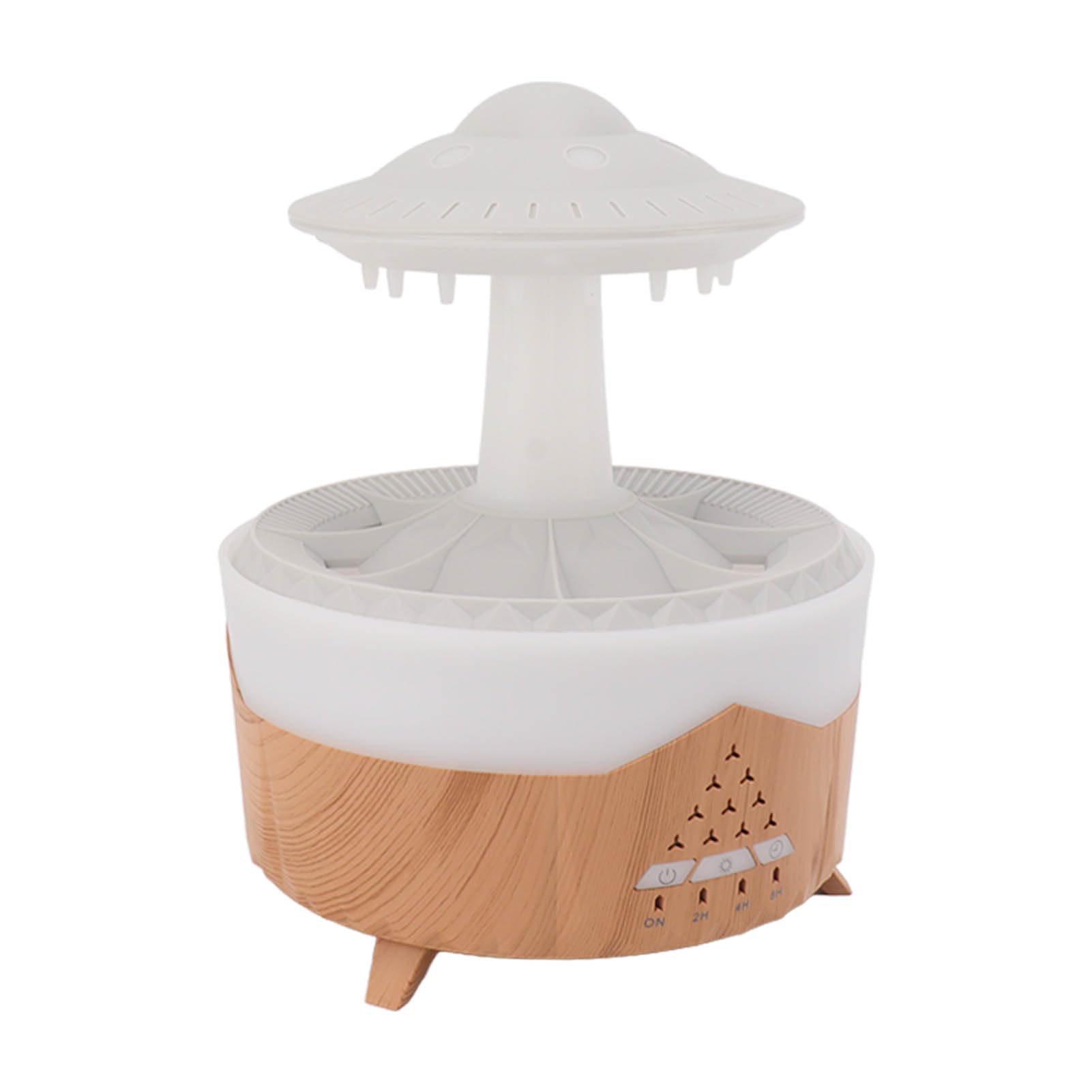 Umidificatore Aromatico - Diffusore di Oli Essenziali UFO Goccia di Pioggia, Piccoli Umidificatori da 350 Ml con Luci Colorate Temporizzazione del Telecomando per (Spina europea)