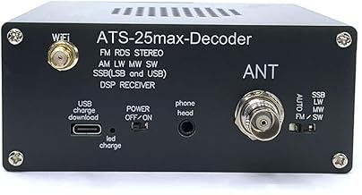 Radio Receiver Kit, 2.4 Inch ATS-25Max Decoder SI4732 Full Radio DSP FM LW MW SW SSB Receiver Touch Screen Receiver with Aluminum Alloy