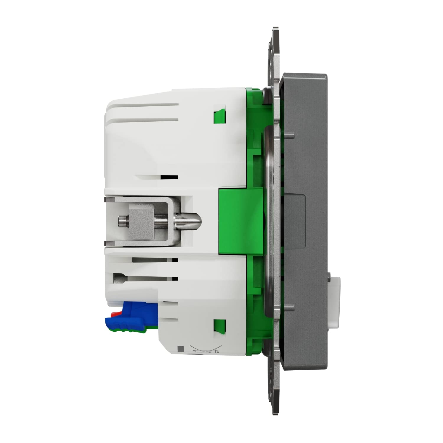 Schneider Electric Merten MEG2380-0414 Presa Schuko 16A TPM Antracite System M, presa intelligente, compatibile con Amazon Alexa e Google Home, presa Wi-Fi Smart Home