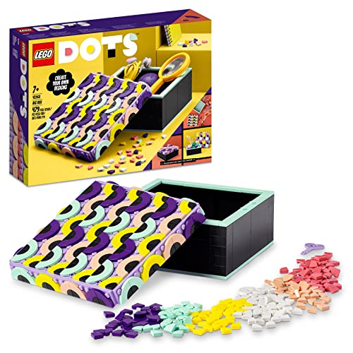 LEGO DOTS My Big Box, Set di Giocattoli Fai da Te con Contenitore con Coperchio Portaoggetti, Regalo Creativo, Giochi...