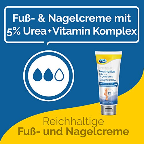 Scholl Rijke voet- en nagelcrème, hydraterende voetcrème voor belaste voeten en teennagels, met ureum en… - Afbeelding 3