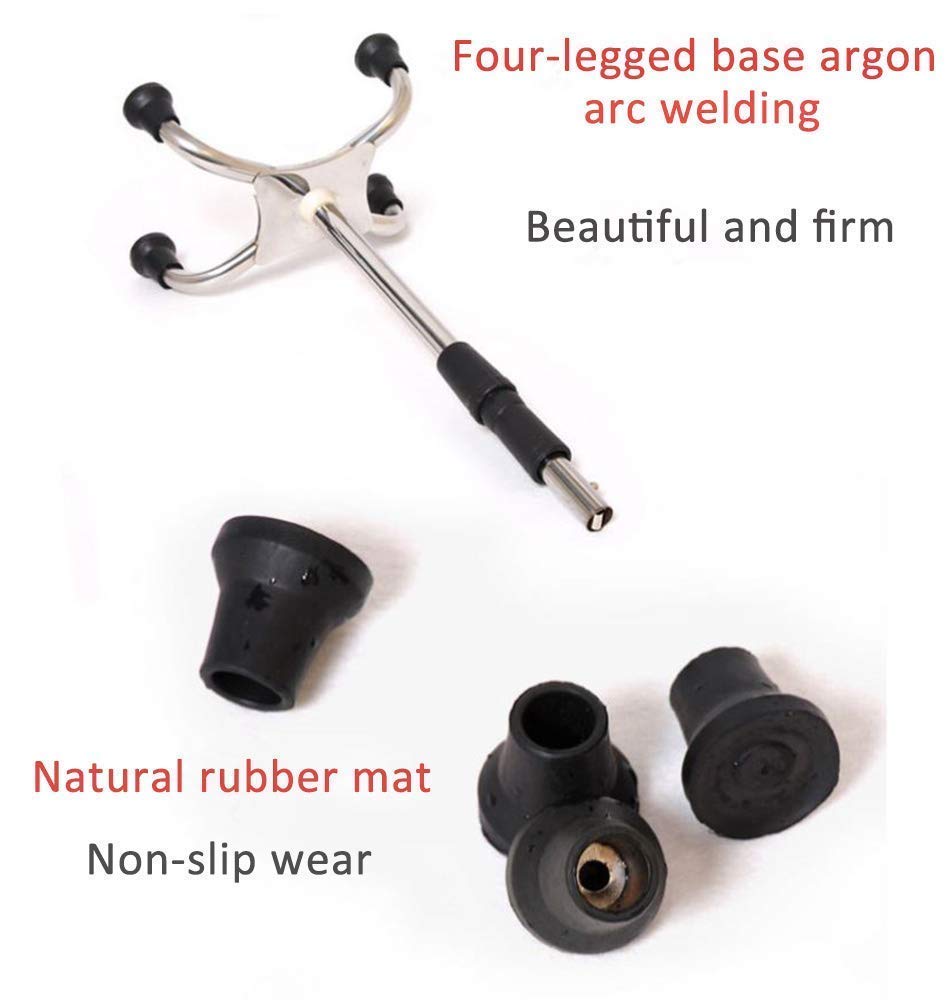 Bastón para Caminar Ligero Nuevo bastón de Cuatro Patas Antideslizante para Ancianos, bastón portátil Ajustable en Altura, Adecuado para Personas Mayores con inconvenientes Beautiful Scenery