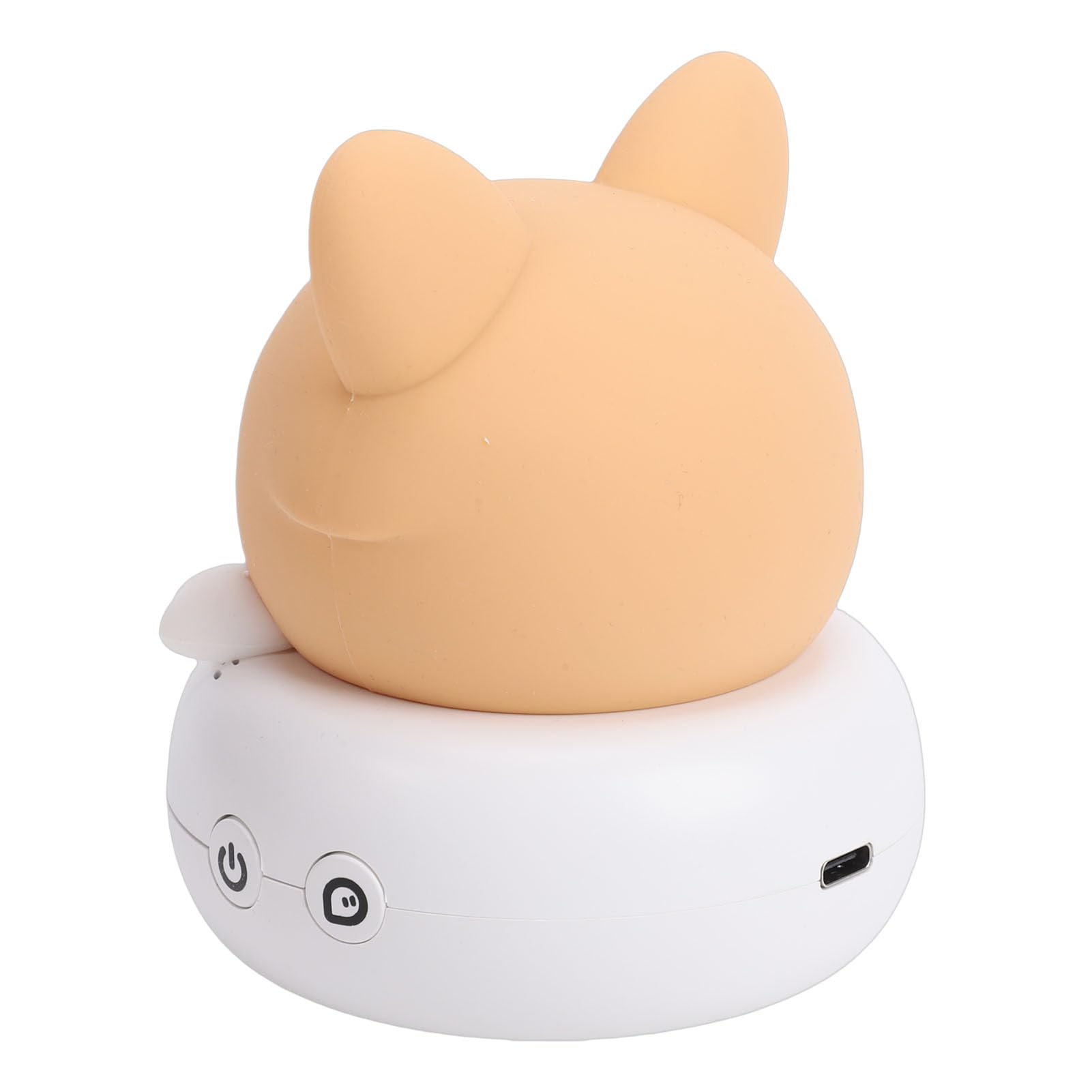 Fafeicy AI Desk Robot Companion, PC Silicone Smart Chat Talking Desktop Robot con Schermo LCD WiFi Controllo Vocale Luce Notturna, 800mAh per Bambini Comodino da Scrivania Apprendimento (Cane)