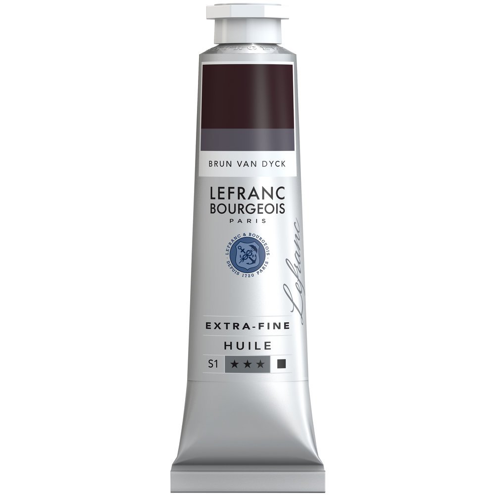 Lefranc Bourgeois Extra-Fine Oil Paint, Artists Quality, Vandyke Brown, 40ml Tube — image 1