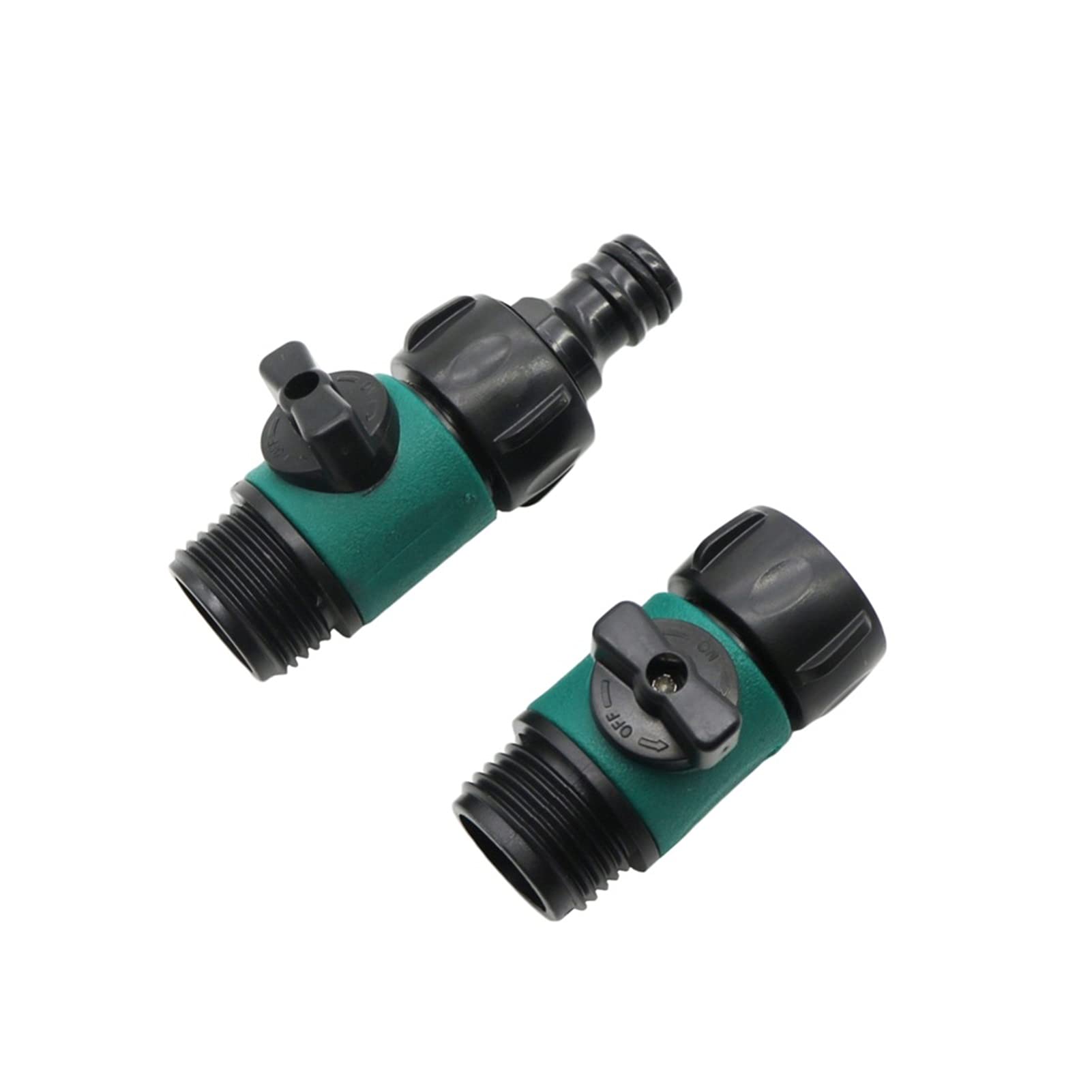 Garden Plumbing 3/4 Inch Male Thread Female Thread Quick Connector, with Valve 16mm Nipple Connector Garden Irrigation Fittings (Color : Black)