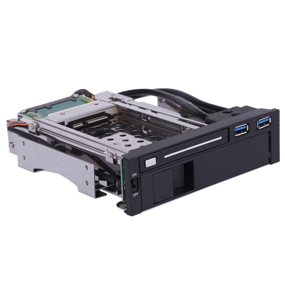 Dual Bay 3.5"+ 2.5" inch SATA III Disque Dur HDD et SSD Tray Caddy Internal Mobile Rack Enclosure Station d'accueil avec USB 3.0 Port Hot Swap