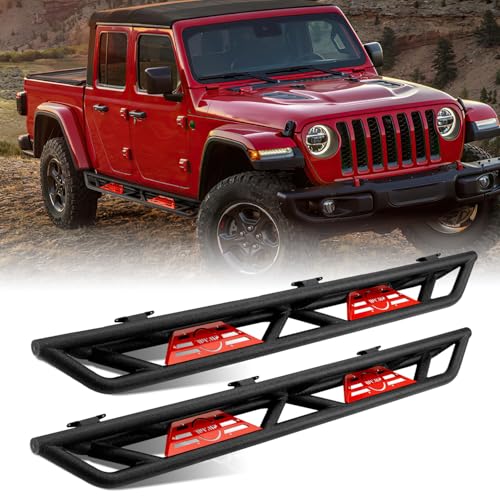 SUNPIE Running Boards Side Steps with All Steel Built Design Drop Side Steps Rails Durable Construction Nerf Bars Compatible with Jeep Gladiator (JT) All Model 2019-2025