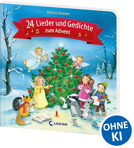 24 Lieder und Gedichte zum Advent: Weihnachtlicher Sammelband zum gemeinsamen Singen und Lesen zur Vorfreude auf Heiligabend
