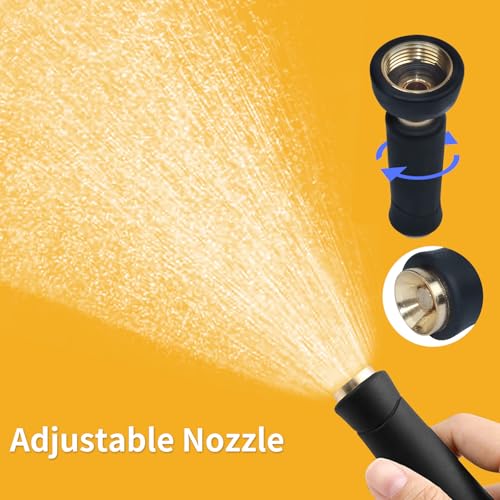 Image of RUIAN 2Pcs Brass Hose Nozzle,American 3 /4 Internal Thread Adjustable Hose Nozzle for Cleaning Car, Watering Flowers, Lawns, Cleaning Ground