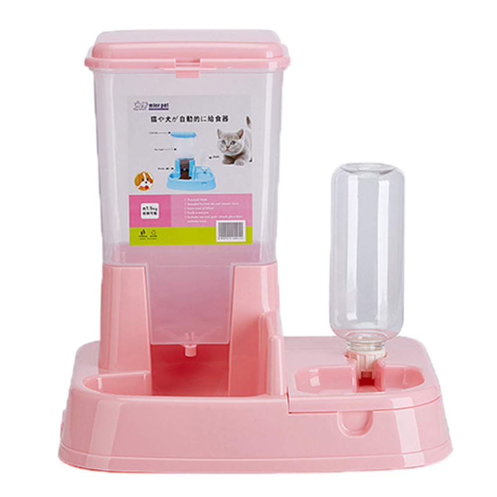 MIER PET automatic Waterer Dog Water Dispenser Feeding & Watering Supplies Waterer Feeder - Pink