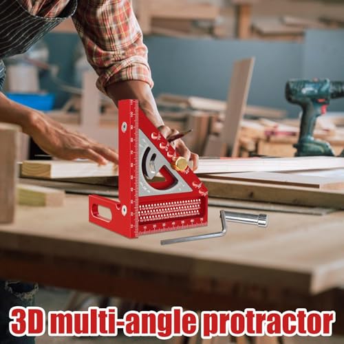 Règle de mesure d'angle multiple rapporteur carré bois précis