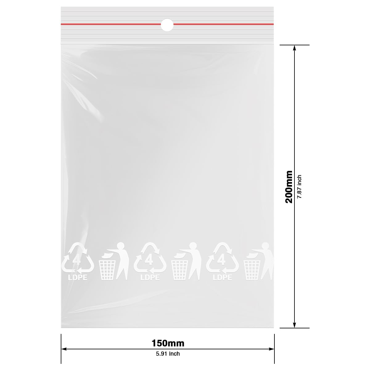 verpacking 4000 zip lock bolsas poly bolsas zip varios tamaños 150 x 200mm | bolsas zip lock | bolsas resellables | bolsas de plástico con cierre zip