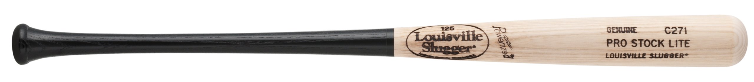 Louisville Slugger C271 Pro Lite Ash Baseball Bat, Black/Unfinished