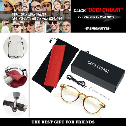 Image of OCCI CHIARI Blue Light Reading glasses Women 5.0x High Power Readers for Small Face(1.0 1.25 1.5 1.75 2.0 2.25 2.5 2.75 3.0 3.5 4.0 5.0 6.0)