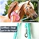 Führstrick mit Panikhaken | für Pferde, Ponys, Shetty, Esel | Anbindestrick in vielen stylischen Designs |Länge 1,60 m (Hellblau)