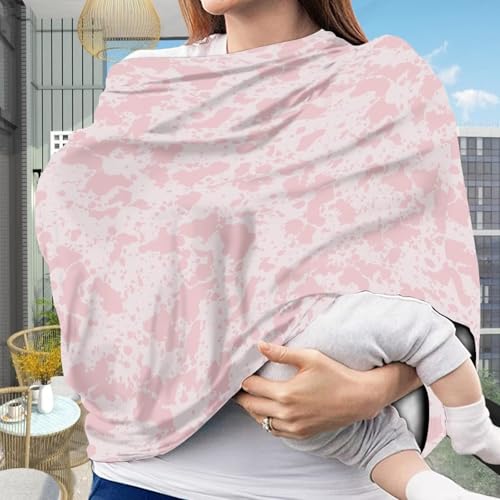 Image of Cow Print Car Seat Cover Baby, Breast Feeding Covers for Women Soft Breastfeeding Cover - Multi Use Baby Stroller and Carseat Cover
