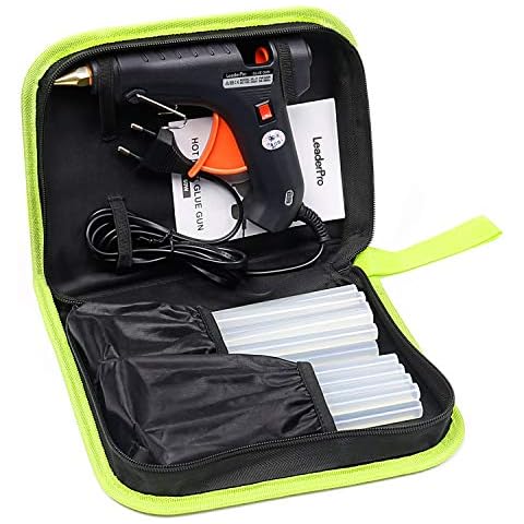 LeaderPro Pistola Silicona Caliente 60W con 20 Barras Cover