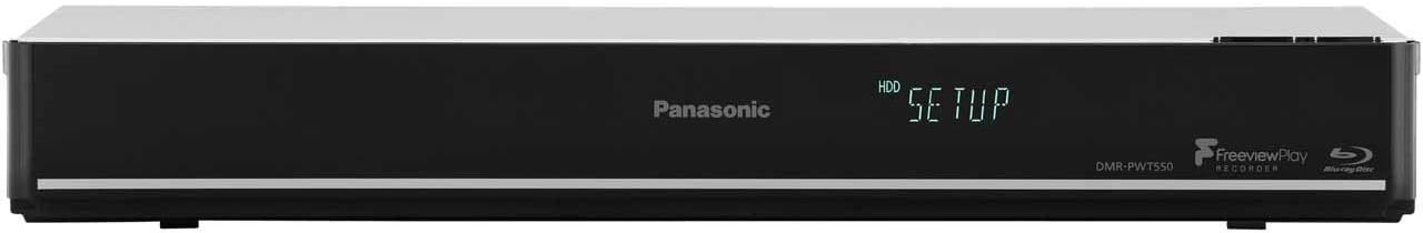 Panasonic DMR-PWT550EB Blu-Ray Player and HDD Recorder with Freeview Play, Black