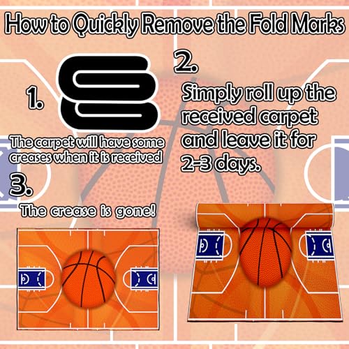 Tapete decorativo cancha de baloncesto 3'x5' miniatura 4