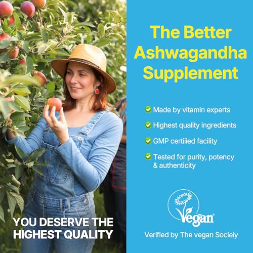 Ashwagandha Gummies 2000mg for Women Men - Sugar Free, Vegan - Organic Ashwagandha Root Extract Supplements Gummy & Vitamin D3, B12 and Turmeric, Promote Relaxation, Mixed Berry Flavor, 120 Count - Image 4