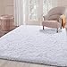 Tinyboy-hbq Tappeti Salotto Tappeto da Soggiorno Tappeto in Velluto soffice tappeti per camere da Letto Moderno Tappeto Camera da Letto Cameretta Peluche Grande(Bianco, 120 * 160cm)