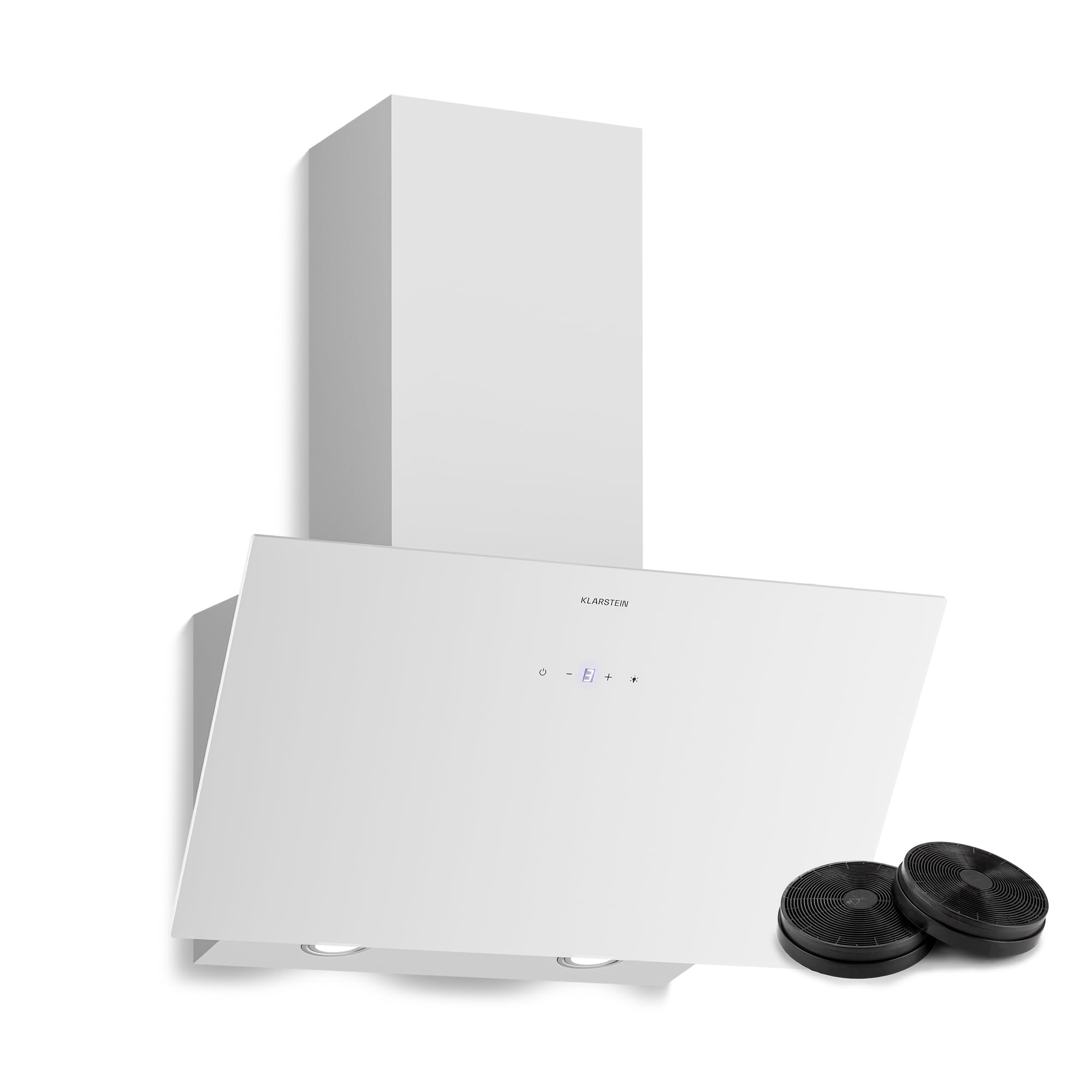 Klarstein Cappa Aspirante a Incasso 60cm, Cappa Cucina con Filtro, Cappa Cucina in Alluminio Lavabile in Lavastoviglie, Cappa Incasso con Flusso d'Aria 305m³/h, LED, Cappa Filtrante con Touch Control