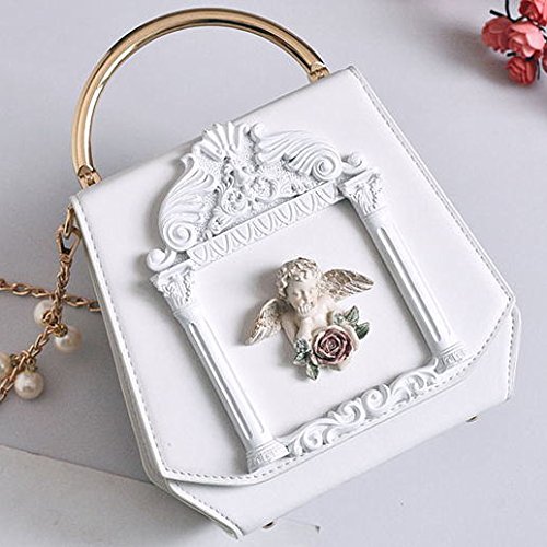godonlyknows エンジェル ハンドバック ショルダーバック Amazon.co.jp: 天使バッグ バロック調 ハンドバッグ ホワイト