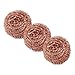Emiif 3 Pack Copper Wire Cleaning Ball Set Industrial Nozzle Scrubber Kitchen Scourer