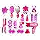 Haar-Set, Rosa, Simulation, Frisur, Kosmetik, Schönheit, Koffer, Spielzeug-Set – 17-teiliges Rollenspiel für kleine Mädchen