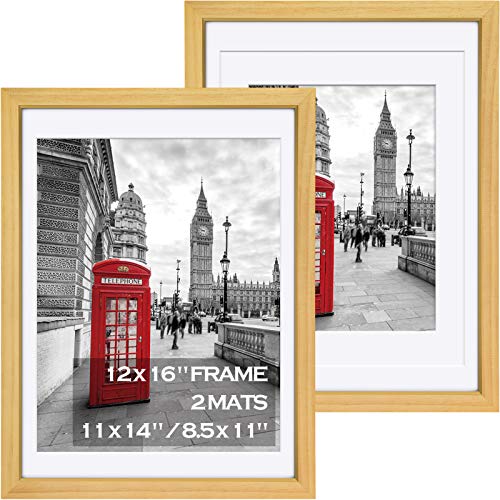 12x16 Picture Frames Made of Solid Wood Display Pictures 11X14 or 8