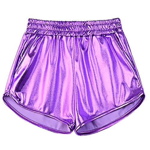 Image of Perfashion Girls Metallic Shorts Sparkly Shiny Hot Pants Gold /Silver /Pink Outfit
