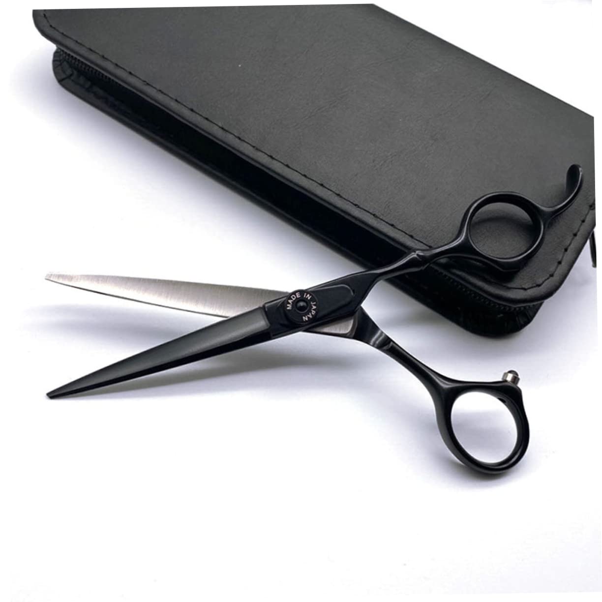 Healvian Juego de 5 Tijeras de Peluquería de Acero Inoxidable, Mango Ergonómico, Peine de Corte y Bolsa de Almacenamiento para Uso Diario en Casa