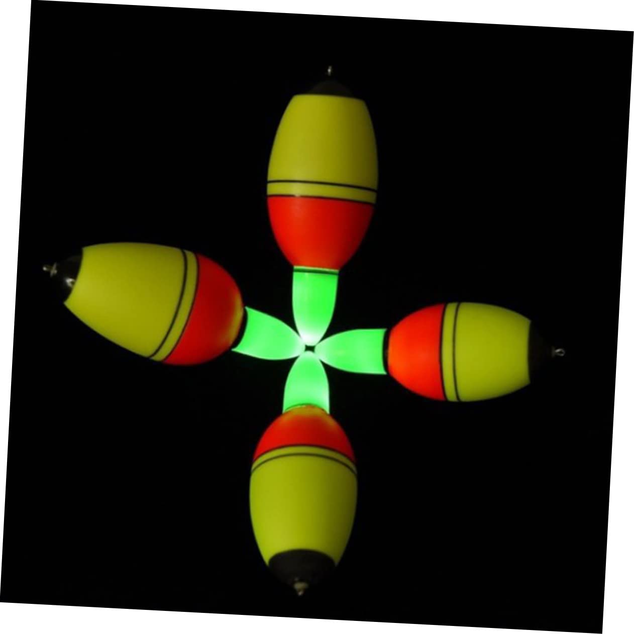 3 pz Bastoncini luminosi notturni Borsa trasparente Zip Bobber da pesca Galleggianti Esche da pesca luminose Pentole con coperchi Pompa per bici Adattatore Tubo galleggiante Boa da pesca Leadcor