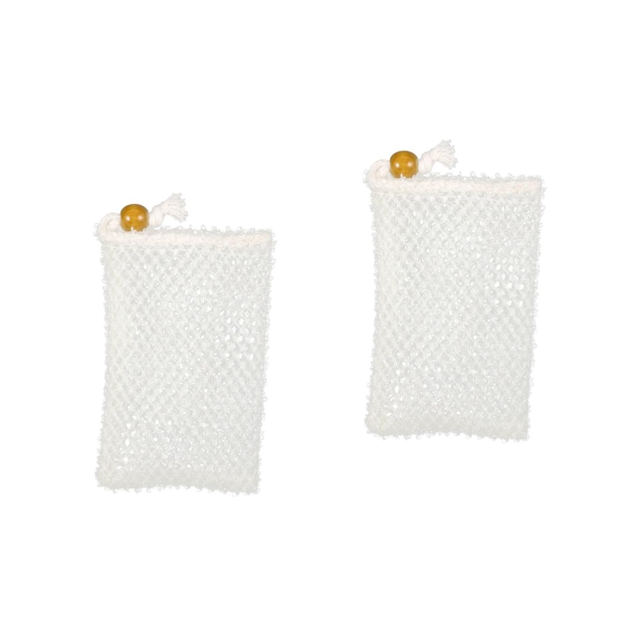 2 Piezas Bolsa De Jabón Depurador De Bolsa De Espuma De Jabón Protector De Jabón Exfoliante Esponjas Corporales Esponja De Lufa Bolsa De Malla De Jabón Esponja De Baño Nylon Beatifufu
