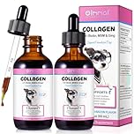 Collagen Drops for Dogs | With Biotin, MSM & Ginger | Supports Skin, Coat, Joint Mobility & Overall Vitality | 60ml Liquid Supplement with Natural Bacon Flavor | All Breeds & Ages, 2PCS