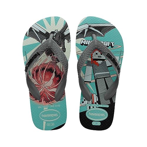 Havaianas Minecraft, Chanclas, para Unisex bebé, Azul, 23/24 EU