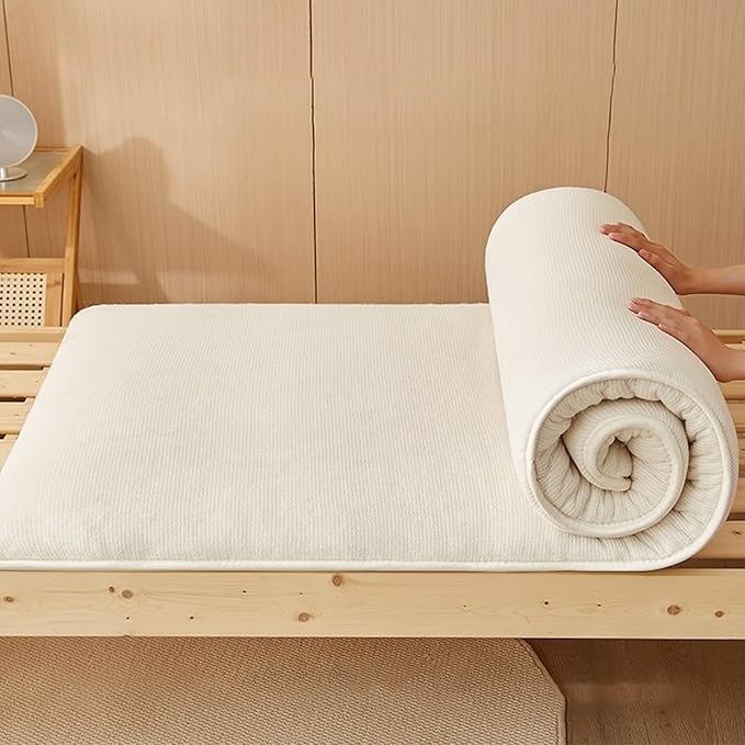 Colchón de futón de algodón plegable, cojín de suelo suave, cómoda almohadilla para dormir para el hogar y el dormitorio, solución de ropa de cama portátil