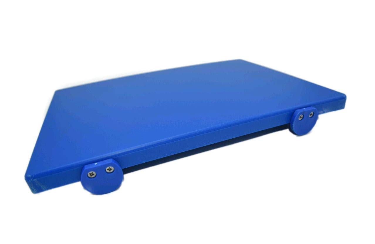 MCM service Tagliere in Polietilene Blu 50 x 40 Spessore 3 - cm Professionale con Fermi