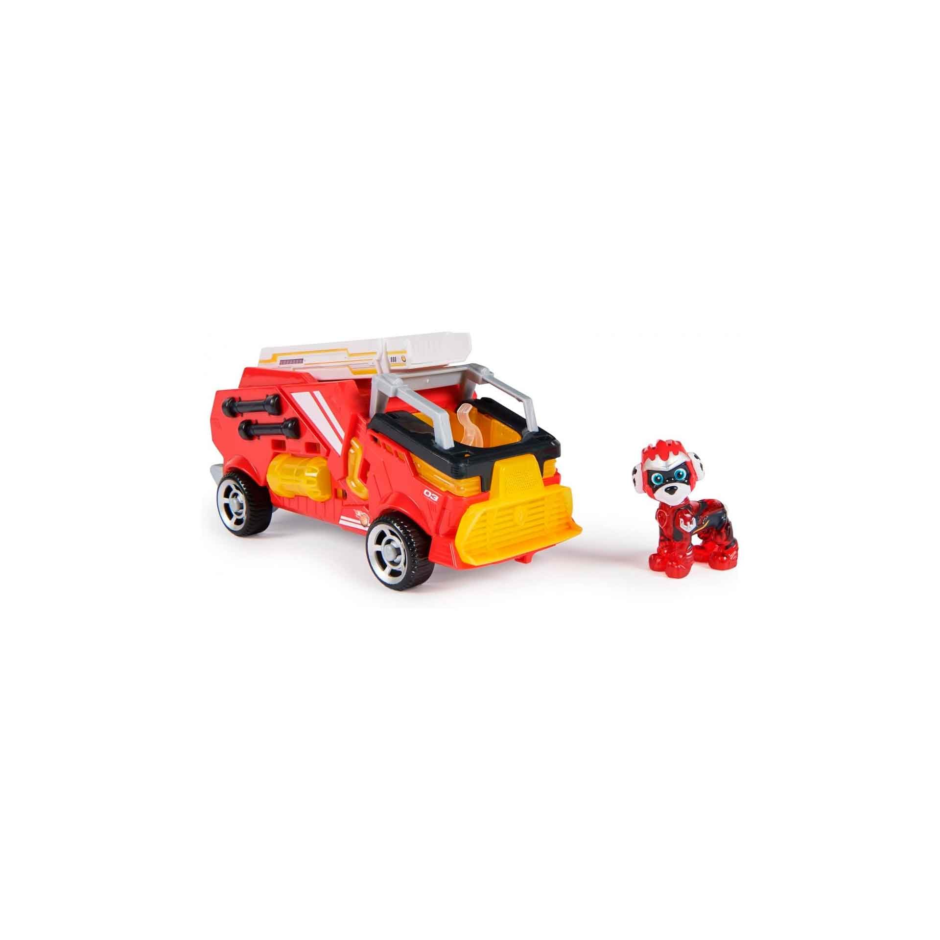 Marshall Mighty Super Hero Base Vehicle Puppy Figure Fire Train Light Sound Effect Toy Suitable for Ages 3+