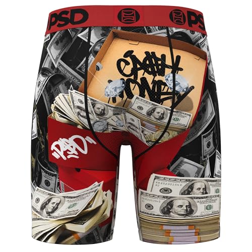 PSD Men's Money Verbiage Boxer Briefs - 7 Inch Inseam Breathable and Supportive Men's Underwear with Moisture-Wicking Fabric4