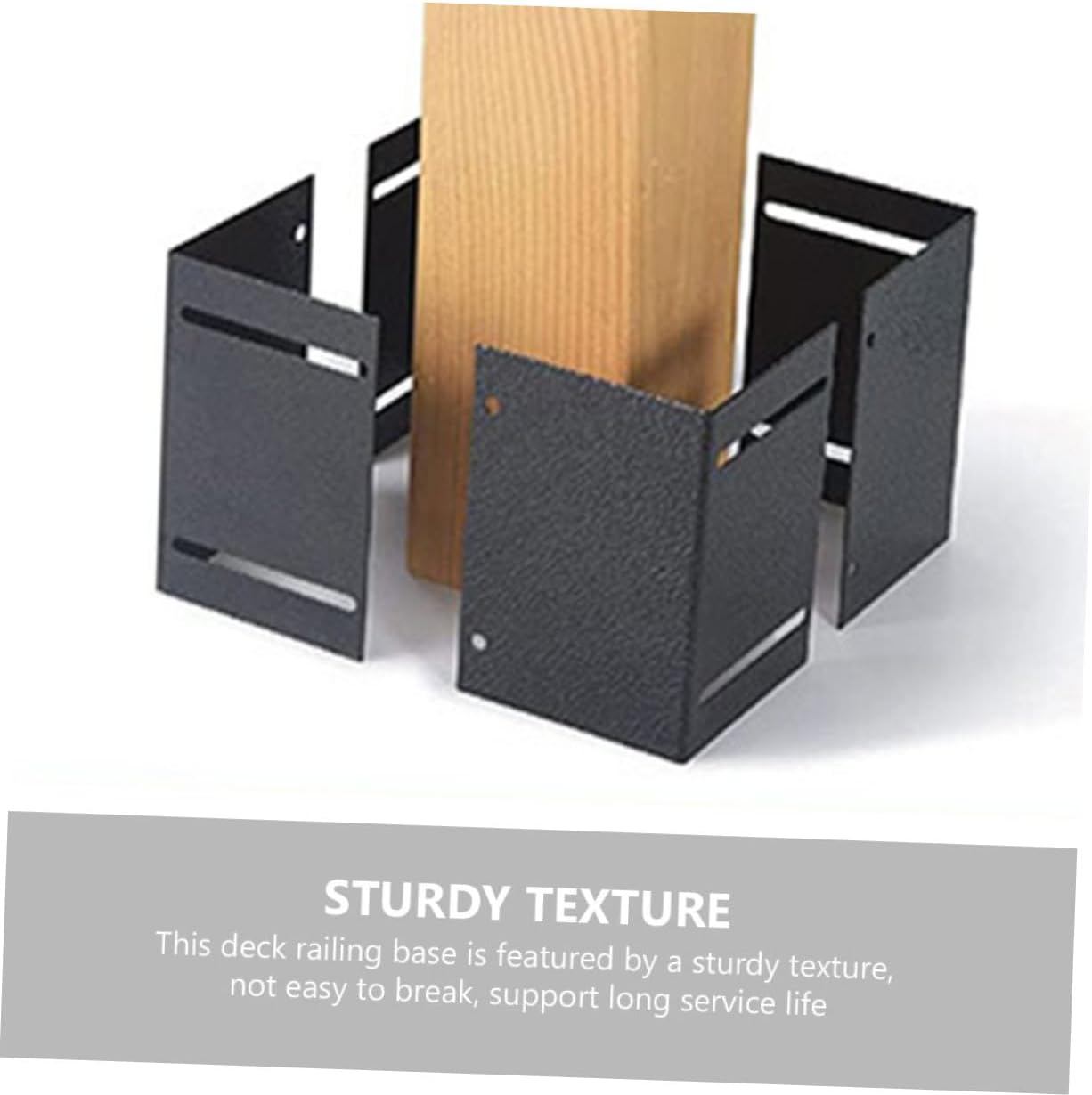 Mipcase 1set Mailbox Post Protector Metal Deck Post Base Cover for Mailbox Railing Heavy Duty Easy to Install Lightweight Strong Texture for Outdoor Use