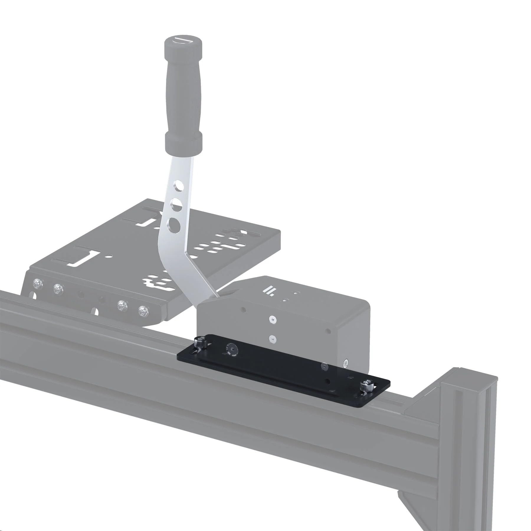 Gt Omega Black Fanatec Handbrake Mount - Fits Left Or Right Side, Compatible With Prime & Prime Lite Cockpits, Made Of Durable Steel