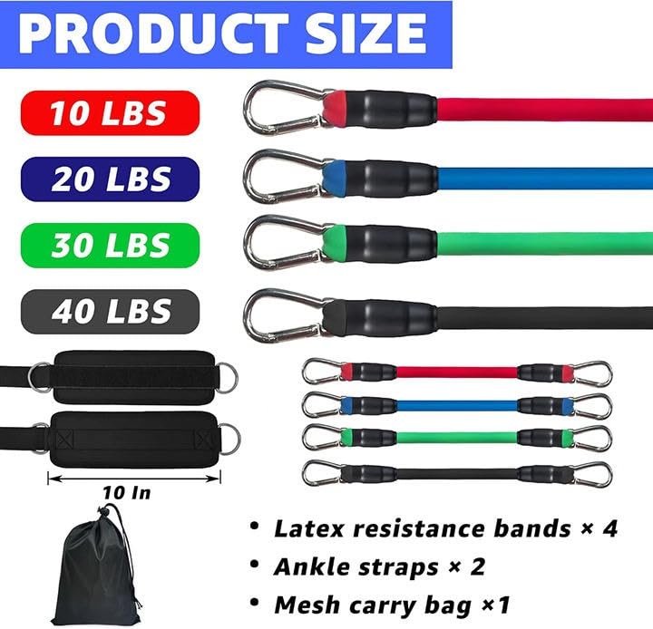 XYNO Ankle Resistance Bands with Adjustable Cuffs | Leg & Glute Training Bands for Kickbacks, Hip, Butt & Thigh Workouts | Resistance Straps for Home & Gym Fitness 2