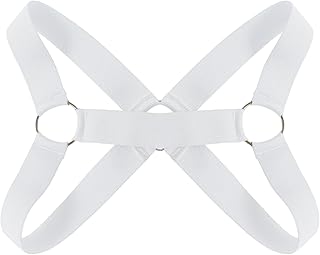 GENEMEN Halter Cosplay Club Wear - Arnés para hombre, de nailon, elástico, para el cuerpo, pecho, pecho